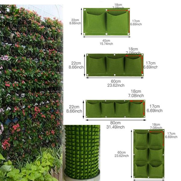

planters & pots wall hanging planting bags pockets green grow bag planter vertical garden vegetable living bonsai flower home supply