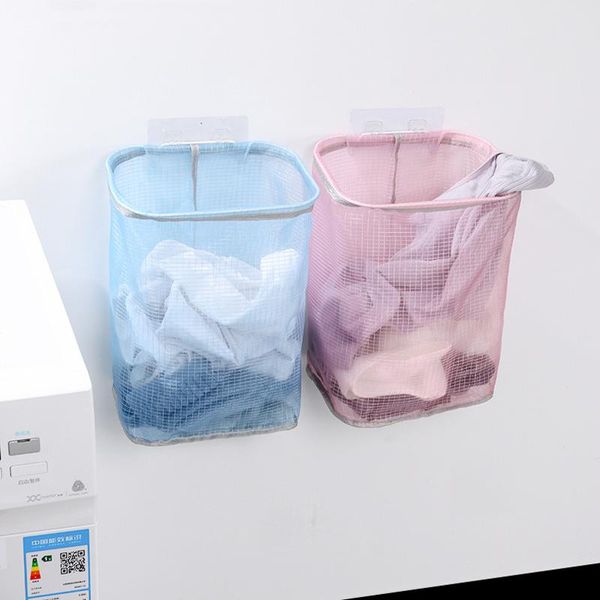 

laundry bags hanging wall basket storage bin bag dirty clothes household easy cleaning hamper organizer