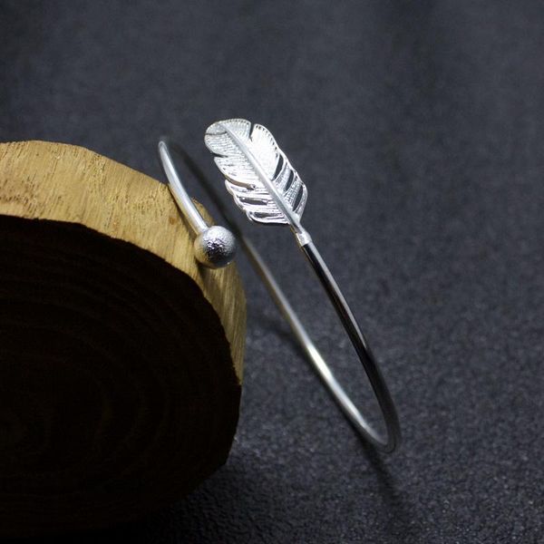 

bangle bangles adjustable open bracelet feather simple bracelets on hand beautiful festival gift for women, Black