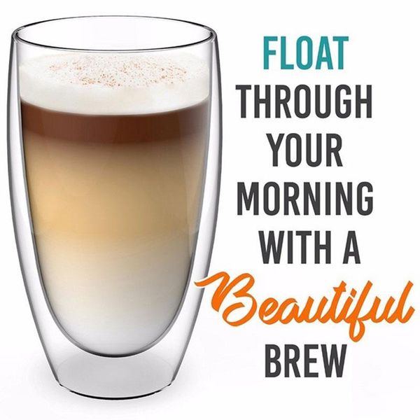 

wine glasses 80-600ml coffee mugs beer drinks double wall glass cup dining bar tea kitchen milk clear glassware insulated thermal