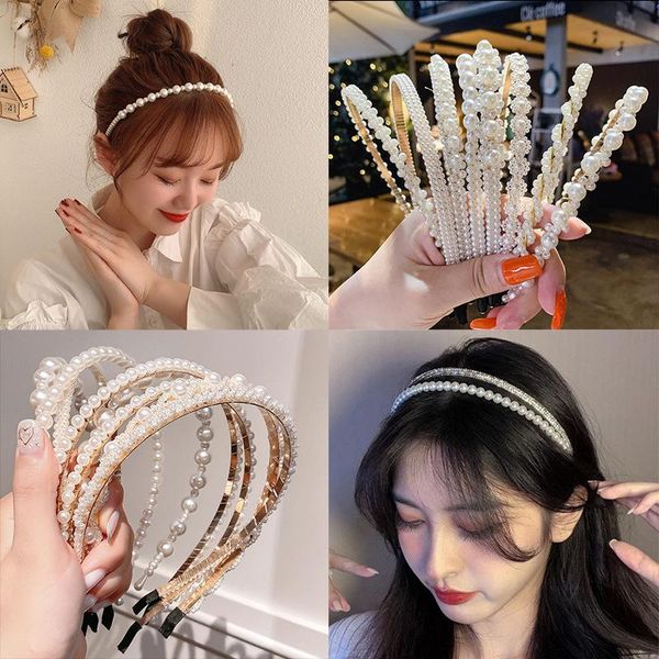 

ladies elegant beaded hair band sweet bundle fashion accessories gift, Slivery;white