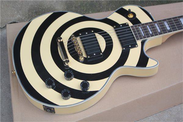 

6 strings black yellow electric guitar, delivery, support customization guitarra guitars