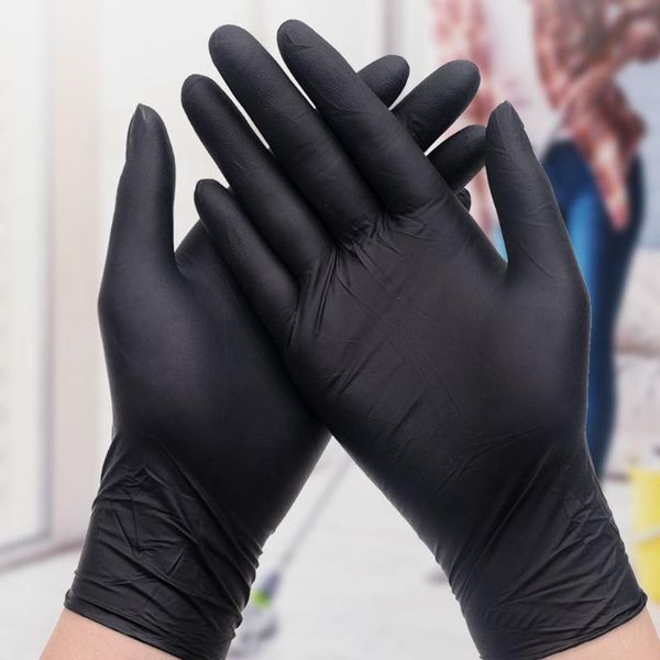 

disposable gloves 20pcs black powder latex mechanic tattoo beauty care body art