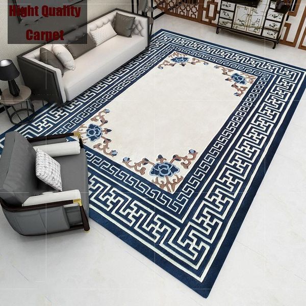 

carpets chinese light luxury living room carpet wool blended rug thickening encryption bedroom coffee table floor mat