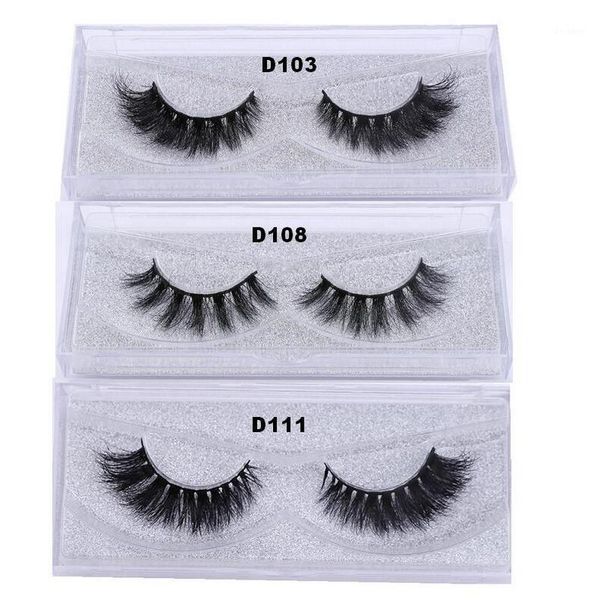 

100% handmade real 3d eyelashes mink makeup thick false with glitter packing d1061