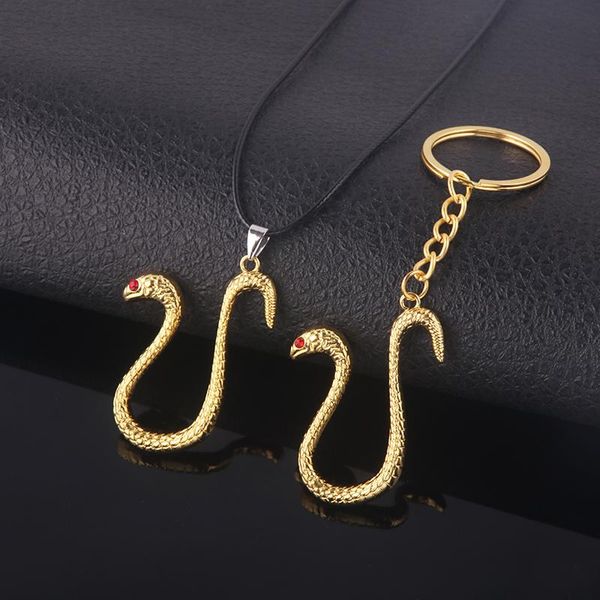 

pendant necklaces one piece snake necklace cospaly boa hancock gold rope chain for anime fans jewelry gift, Silver