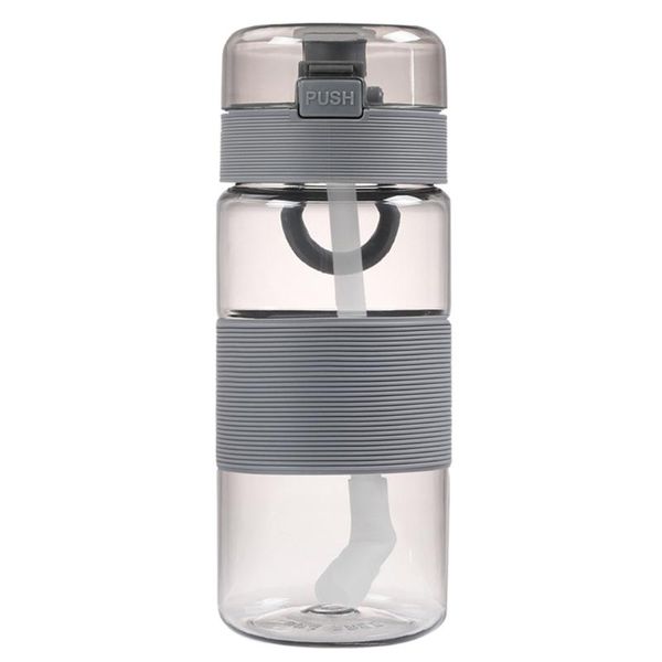 

water bottle with straw plastic sport spring buckle bpa free