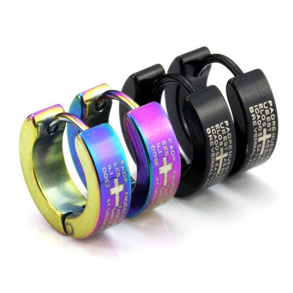 

stainless steel earrings, puncture jewelry, earrings, cross bible earrings