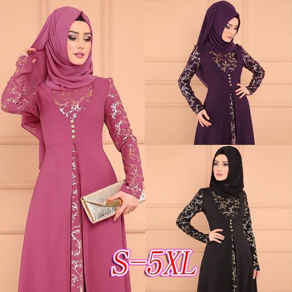 

plus size 5xl dubai womens dresses long sleeve muslim fake two piece party ethnic islamic costume abaya large clothing, Black;gray