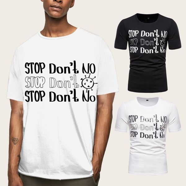 

men's t-shirts 2021 summer style european and american round neck short sleeve english printed size half shirt yt101 5wbq, White;black