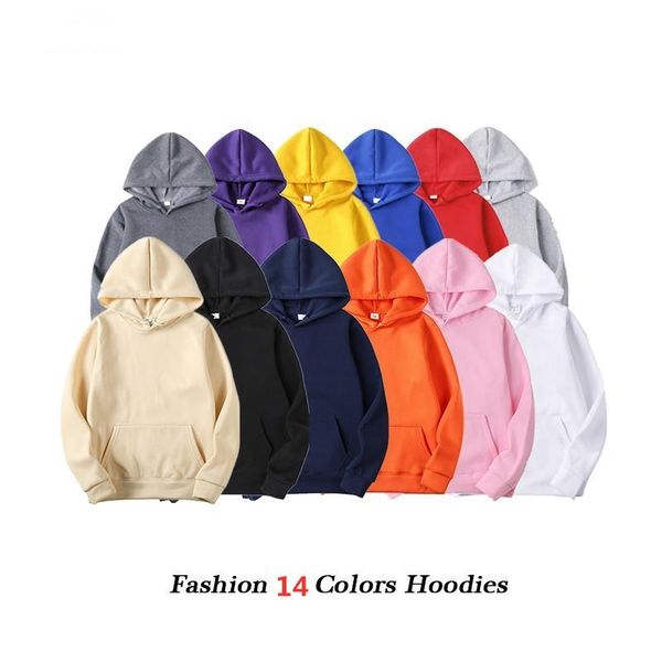 

men's hoodies & sweatshirts 2021 spring-autumn fashion brand men casual solid color hoodie sports pullover sweatshirt hip hop streetwea, Black