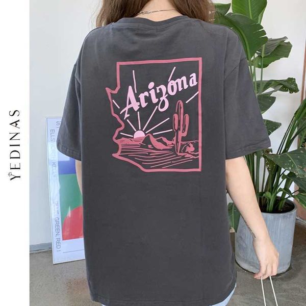 

yedinas harajuku japanese style t shirt women cotton printed t-shirt vintage aesthetic summer kawaii tshirt oversized 210527, White