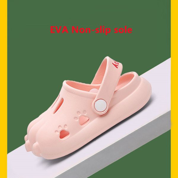 

cartoons slippers for boys girls new summer kids beach shoes baby toddler soft indoor monster slippers children sandals, Black;red