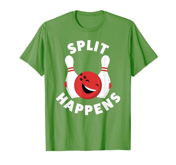 

split happens | funny bowling shirt for men and women, White;black