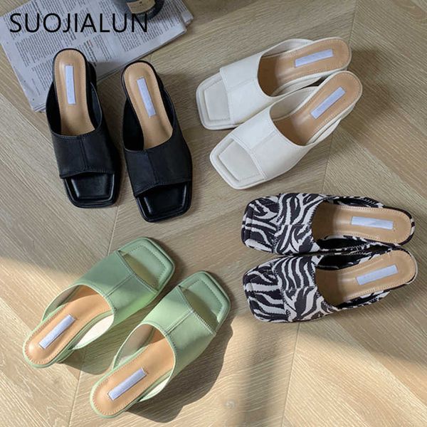 

suojialun summer women slipper open toe wedge heeled elegant ladies sandals peep toe outdoor casual beach slides flip f 210630, Black