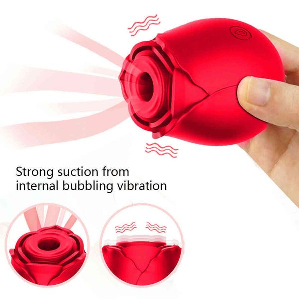 Giocattoli sessuali giocattolo massaggiatore Massaggiatore per tutto il corpo Prodotti vibratori vibratori Caricabile Silicone Rosa Clitoride Potenza di aspirazione Giocattoli per donne Pompa Ventosa Lingua leccata UF53 O8R3