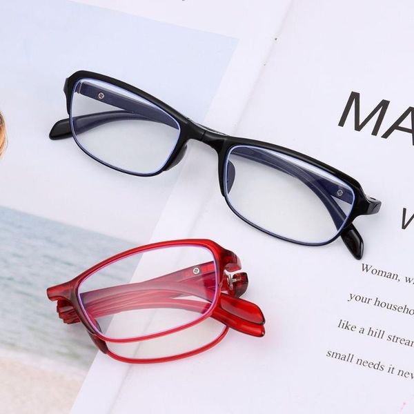 

sunglasses 1pc rectangle folding reading glasses +10~40 near far sight bifocal spectacle anti-blue light portable presbyopia eyeglasses, White;black