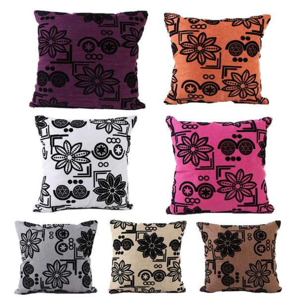 

cushion/decorative pillow wholesales linen cover cushion floral geometric home decorative case 45x45cm