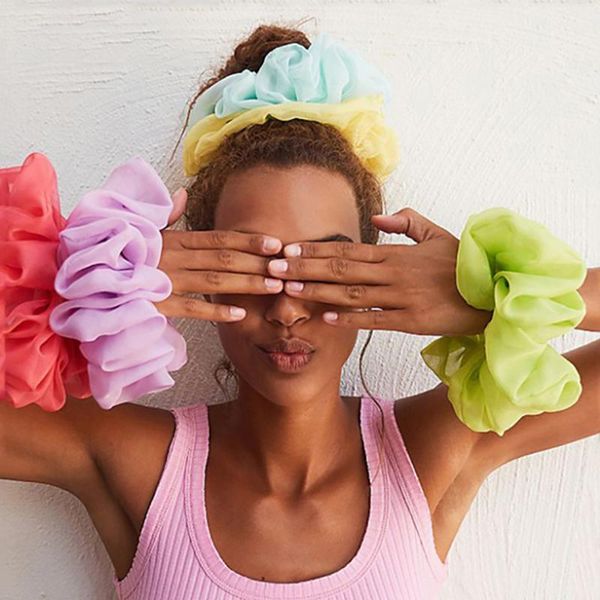 

very large women hair ties scrunchies ropes french ribbon ponytail hairbands fashion accessories