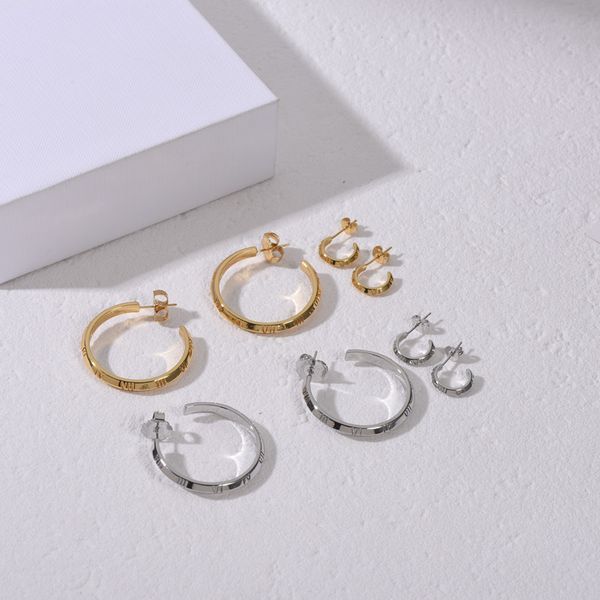 

design jewelry roman 2021 new earrings net red recommended digital earrings, Golden