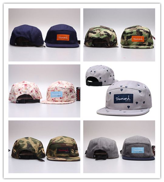 

selling 2021 diamonds 5 panel camo hiphop bone bobby snapback camos floral fashion baseball caps hats men women casquette hhh, Blue;gray