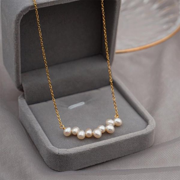 

lexie diary 2021 fashion creative natural freshwater pearls necklace for women accessory jewelry pendant necklaces, Silver