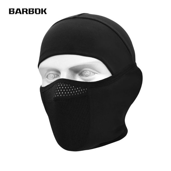 

winter cycling cap with mask windproof thermal ski running skiing motocycle riding face cover mtb bike headwear caps & masks, Black