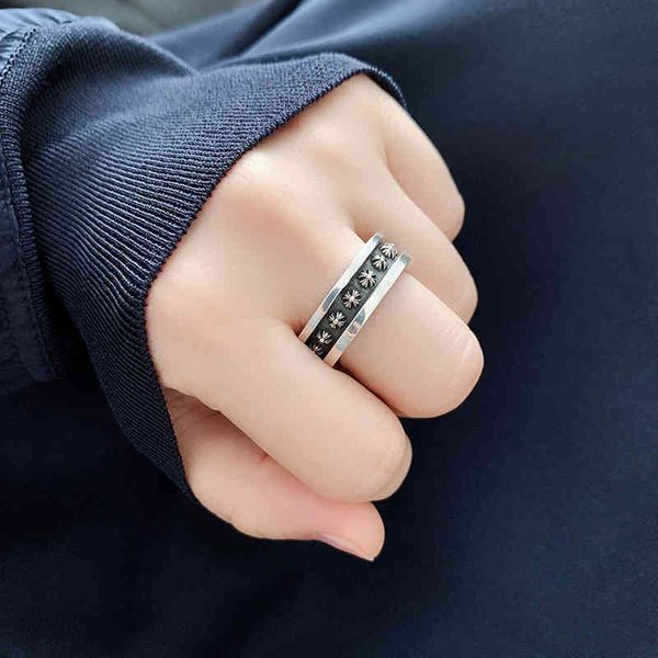 

party favor chrome/hearts rings chaopai ch croix heart ring 925 sterling silver cross ins male and female couple pair ri