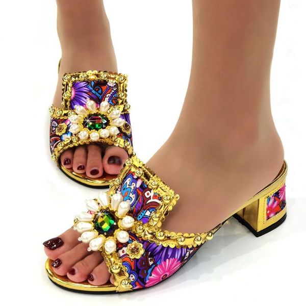 

dress shoes fashion woman peep toe square high heels ladies sandals nigerian party pumps women, Black