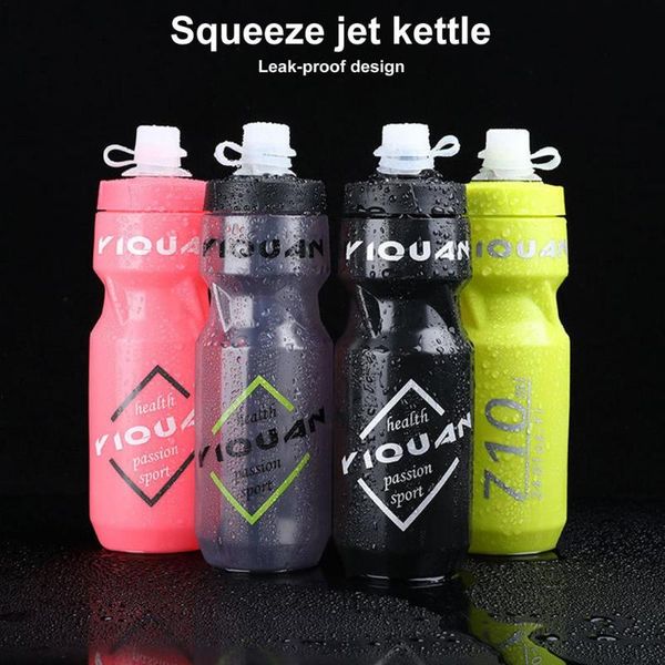 

water bottles & cages cycling bottle bicycle kettle 710ml leak-proof squeezable taste-bpa-plastic camping hiking sports bike