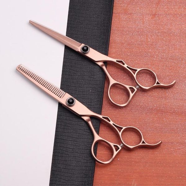 

hair scissors barber set flat rose gold stainless steel shop professional 6 inch
