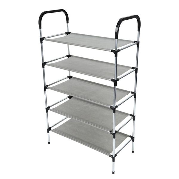 

clothing & wardrobe storage black shoe rack organizer holder assemble shoes shelf hallway cabinet home living room racks - 5 layers