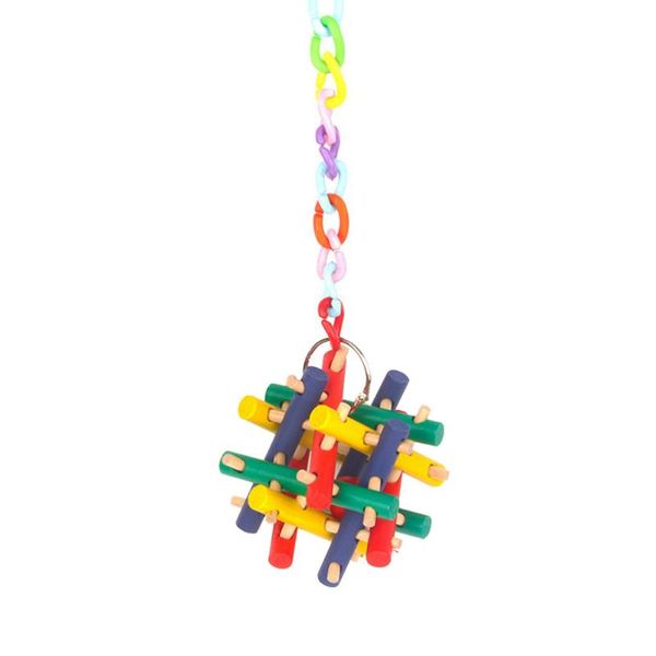 

other bird supplies hanging parrot bite colorful wood chewing cage accessories