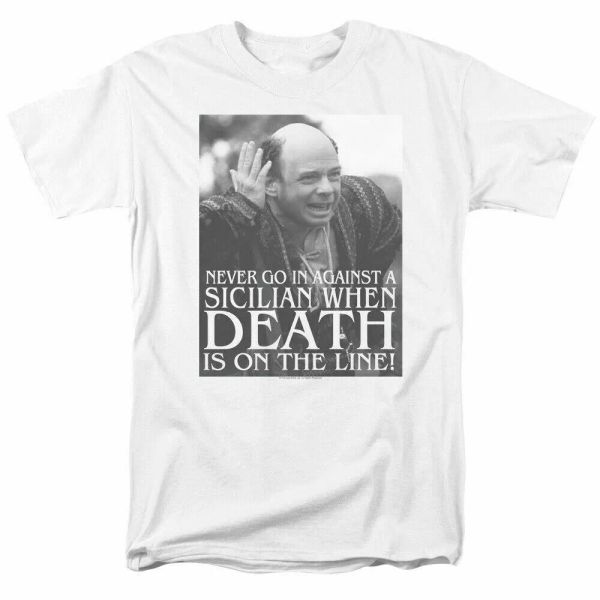 

the princess bride sicilian t shirt mens licensed 80s movie tee vizzini white, White;black