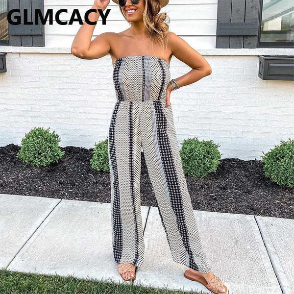 

off shoulder summer loose tube jumpsuit 210702, Black;white