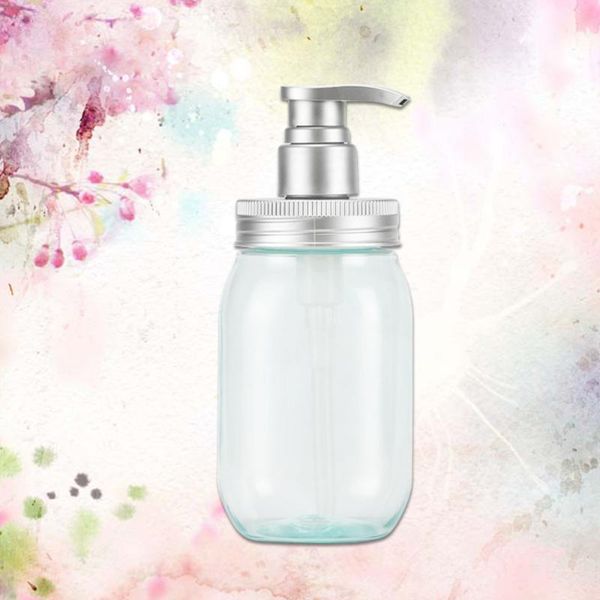 

1pc 450ml transparent cosmetics bottle portable body shampoo wash pump container big mouth lotion sub (pin storage bottles & jars