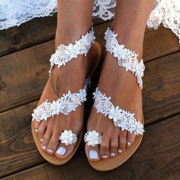 

slippers bohemia women's 2021 summer shoes girls roman flat flower casual non-slip flip flops elegant beach, Black