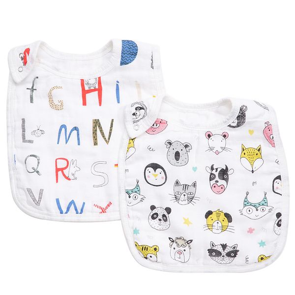 

3Pieces/Lot Muslinlife Baby Bibs New 2021 Bamboo Cotton High Infant Saliva Towel