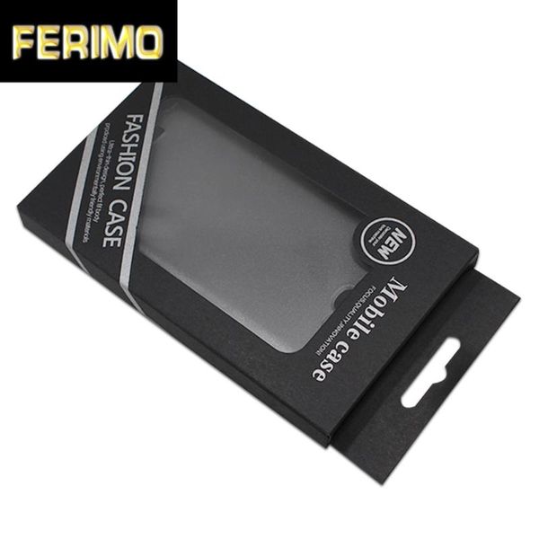 

gift wrap 10*17+1.5cm cell phone case paper package box for 6 / 7 plus packing clear window hanger mobile shell pack