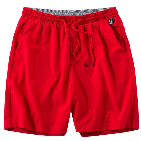 

anbican fashion red casual shorts men summer brand quick dry loose male beach big size 5xl 6xl 7xl 8xl 210714, White;black