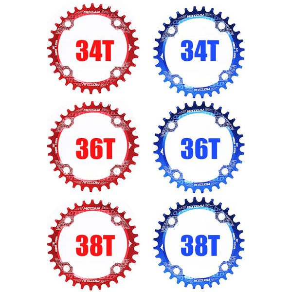 

bike heels & chainwheels bicycle 104bcd crank 34t 36t 38t chainring chainwheel mtb crankset circle single plate