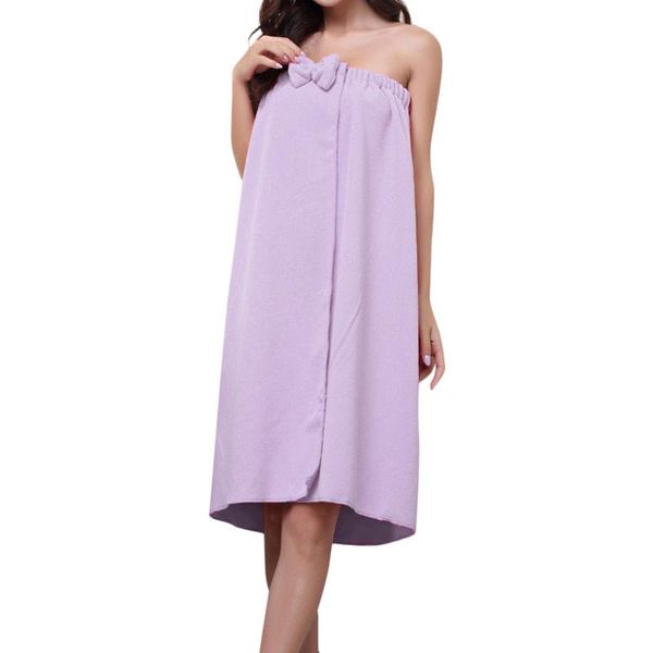 

towel shower sauna spa body robe bath comfy absorbent microfiber women's korean version tube bow dress 140x75cm