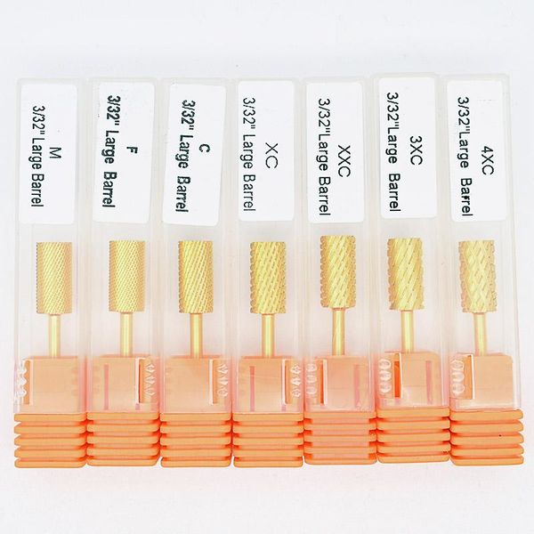 

nail art equipment 1pc pro electric gold carbide bit 3/32''nail drill bits polish file broach smooth manicure tools high-quality t, Silver