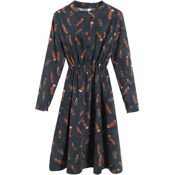 

casual dresses winter autumn elegant pastel vestidos retro trendy boho robe harajuku ukraine slim waist a-line plus size dress women, Black;gray