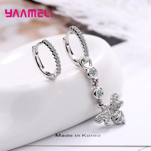 

sterling silver gold statement crystal earrings for women girls party butterfly design 2021 trend fashion jewelry wholesale dangle & chandel