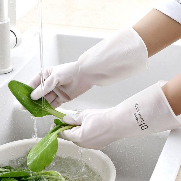 

10pairs household cleaning kitchen dishwashing rubber housework laundry waterproof durable thin gloves disposable