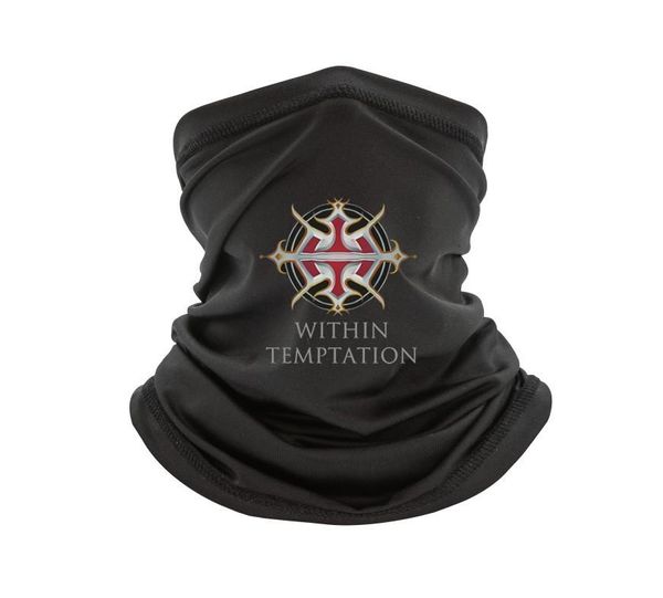 

hats, scarves & gloves sets within temptation logo black scarf rock band shirt, Blue;gray