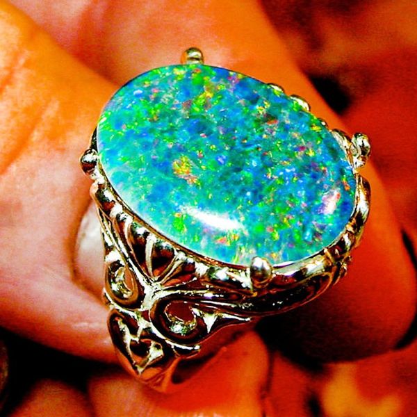

wedding rings vintage bohemian style colorful charm ladies ring exquisite ethnic / anniversary gift q3j387, Slivery;golden