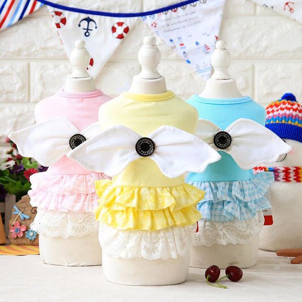 

cat costumes pet dress for dog little small angel wings puppies animal tutu wedding party skirt clothes chihuahua