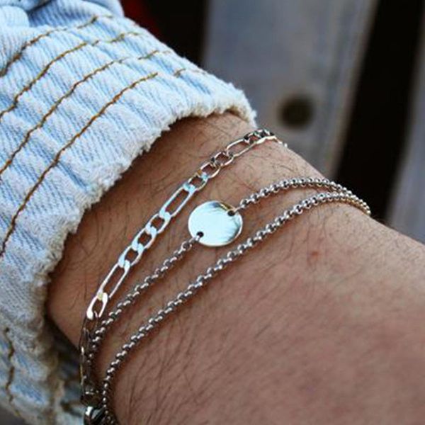 

link, chain gift for her with alloy bracelet sh111, Black